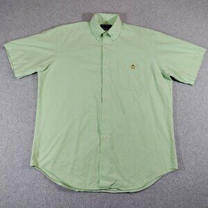 Lauren Ralph Lauren Button Down Shirt Mens Bright Green Gingham Plaid